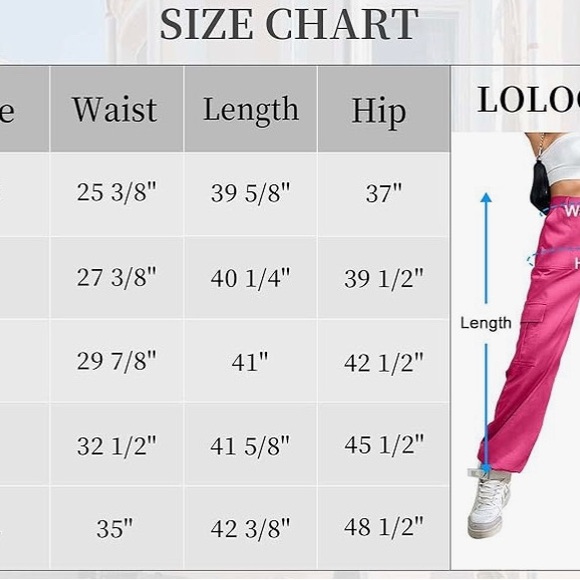 LOLOCCI Cargo Pants for Women High Waisted - Picture 4 of 4